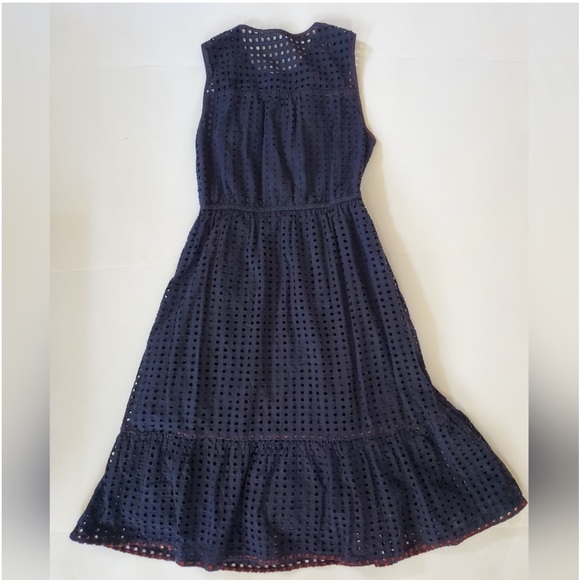 J. Crew Navy Eyelet Dress - Picture 7 of 8